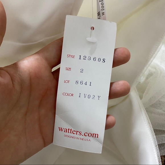 WTOO Strapless Floral Applique Wedding Dress - Picture 14 of 14